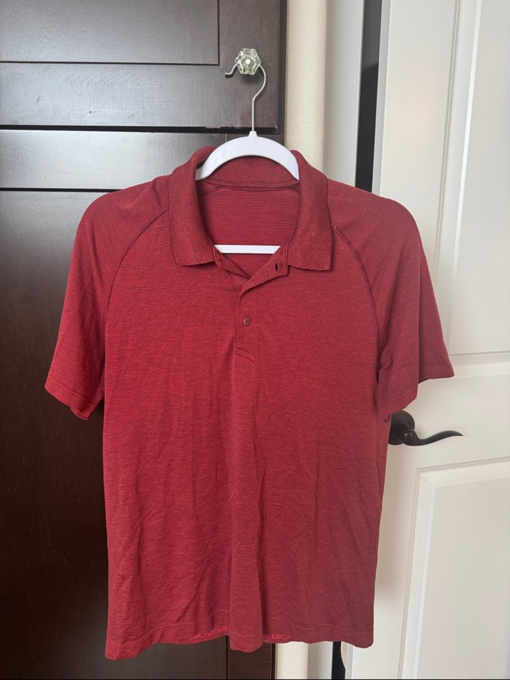 Lululemon Red Burgundy Polo Shirt - Classic Short Sleeve